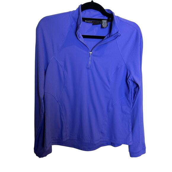 Spyder Women Size Large L 1/4 zip Athletic Pullover Quarter Zip Purple - Picture 1 of 10